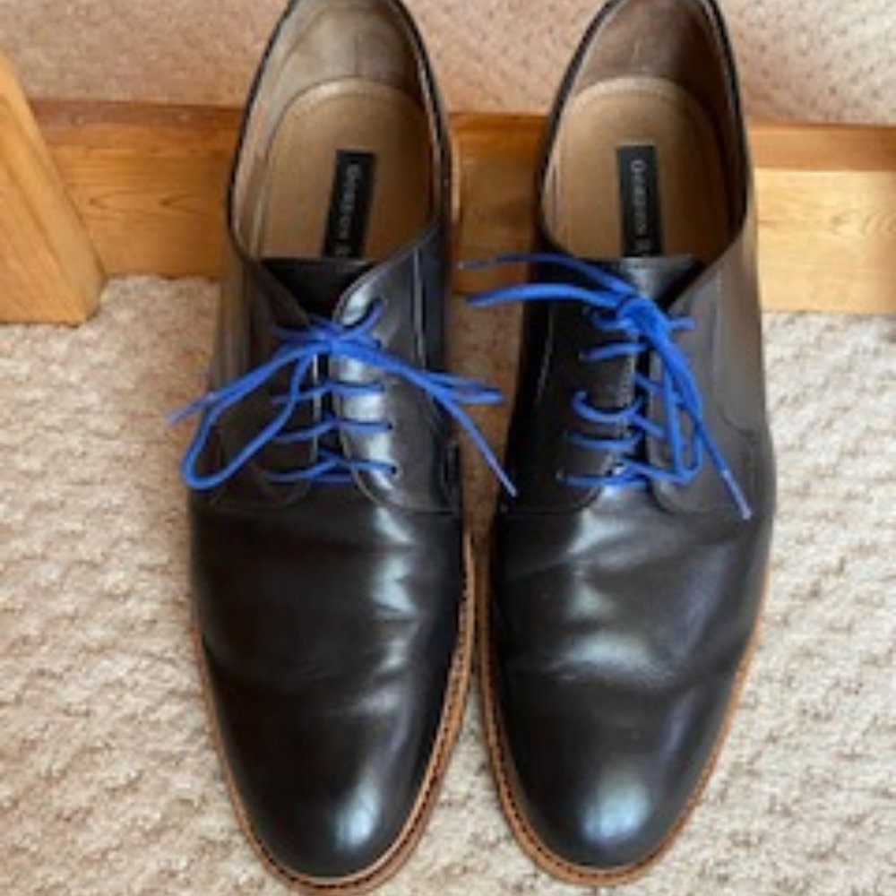 Men's Black Leather Oxfords